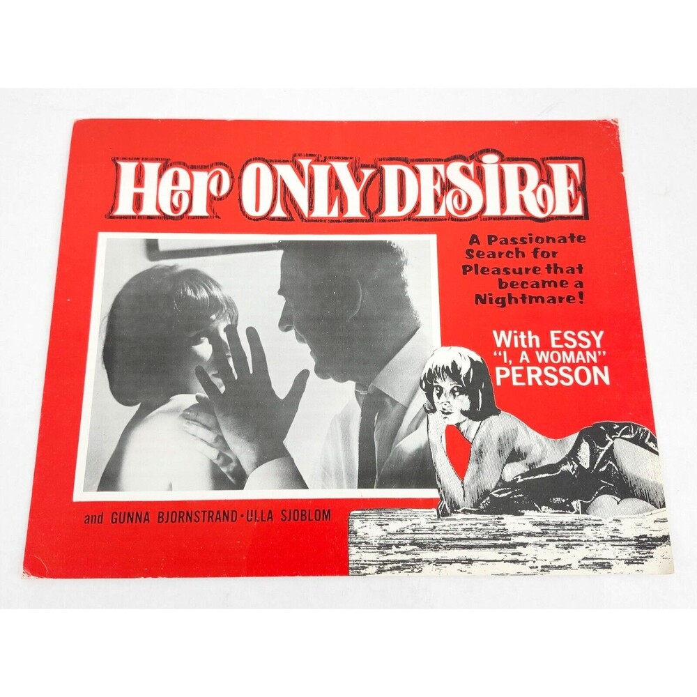 Her Only Desire 1969 Lobby Card Movie Poster Essy Persson Gunna‎ Bjornstrand VTG
